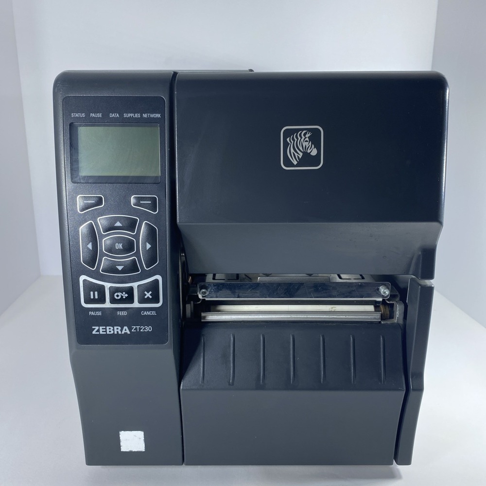 Zebra ZT230 Thermal Transfer Industrial Barcode Label Printer LAN USB used